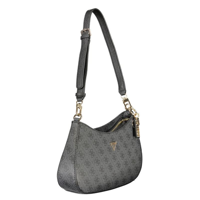 Black Polyethylene Women Handbag