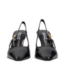 Black Leather High Heel Pumps