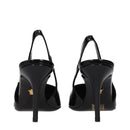 Black Leather High Heel Pumps