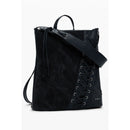 Black Polyethylene Women Backpack