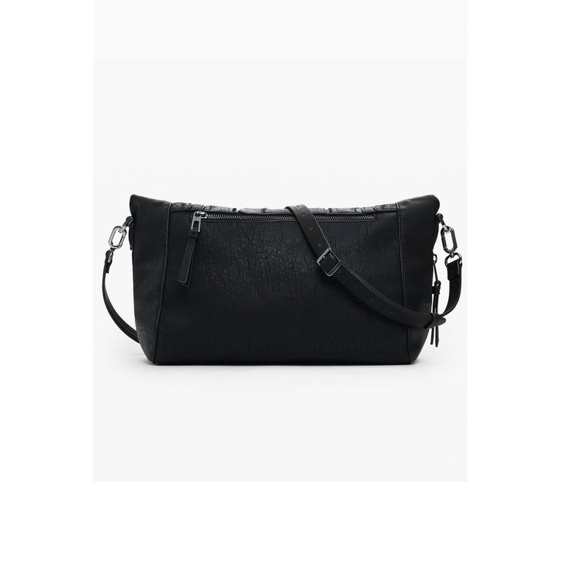 Black Polyethylene Women Handbag