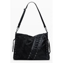 Black Polyethylene Women Handbag