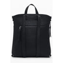 Black Polyethylene Women Backpack