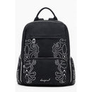 Black Polyethylene Women Backpack