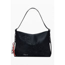 Black Polyethylene Women Handbag