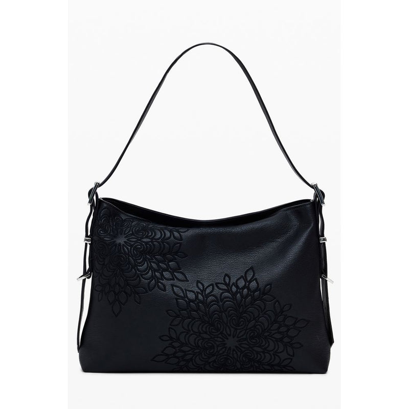 Black Polyethylene Women Handbag