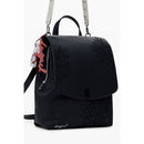Black Polyethylene Women Backpack