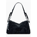 Black Polyethylene Women Handbag
