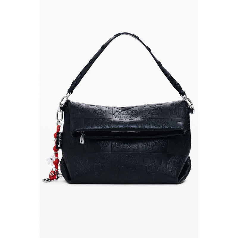 Black Polyethylene Women Handbag