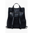 Black Polyethylene Women Backpack