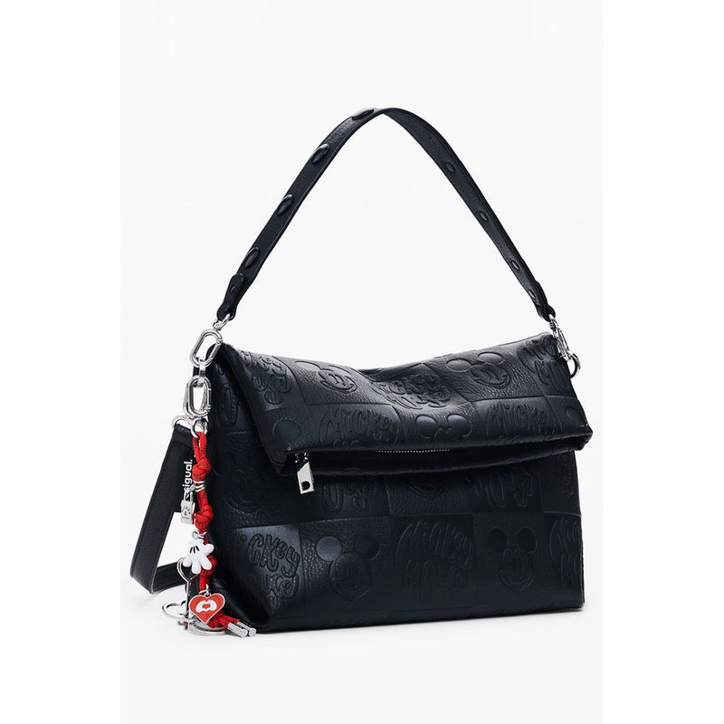 Black Polyethylene Women Handbag