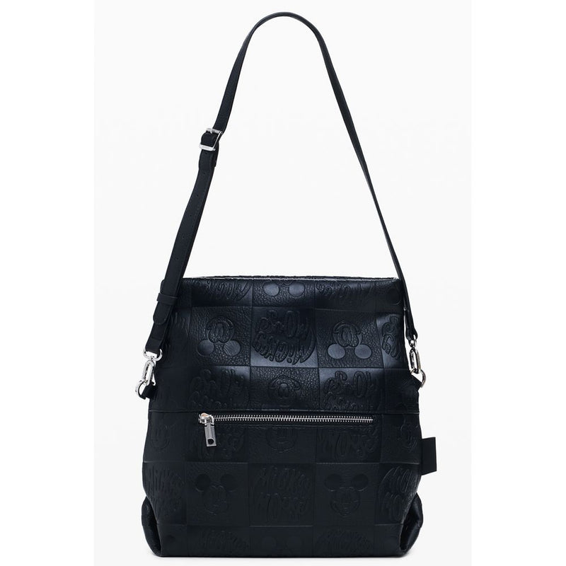 Black Polyethylene Women Handbag