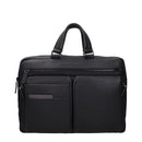 Black Leather Business And Laptop Bags