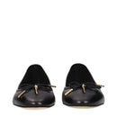 Black Leather Ballet Flats