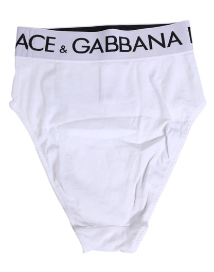 White Cotton Stretch High Waist Panty Underwear