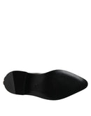 Black Leather Studded Men Short Boots Shoes