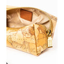 Beige Cotton Clutch Bag