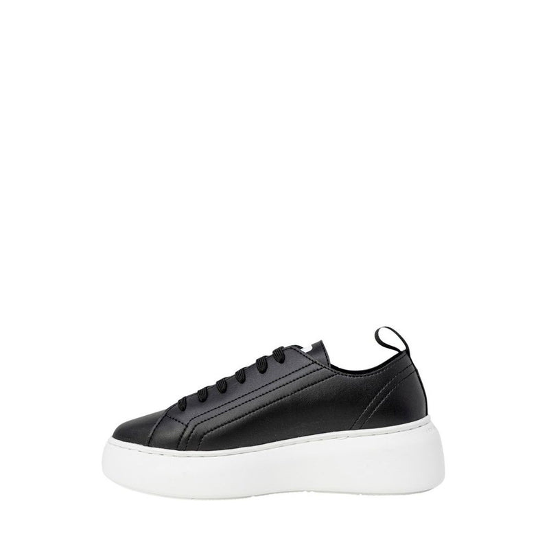 Black Artificial Leather Sneaker
