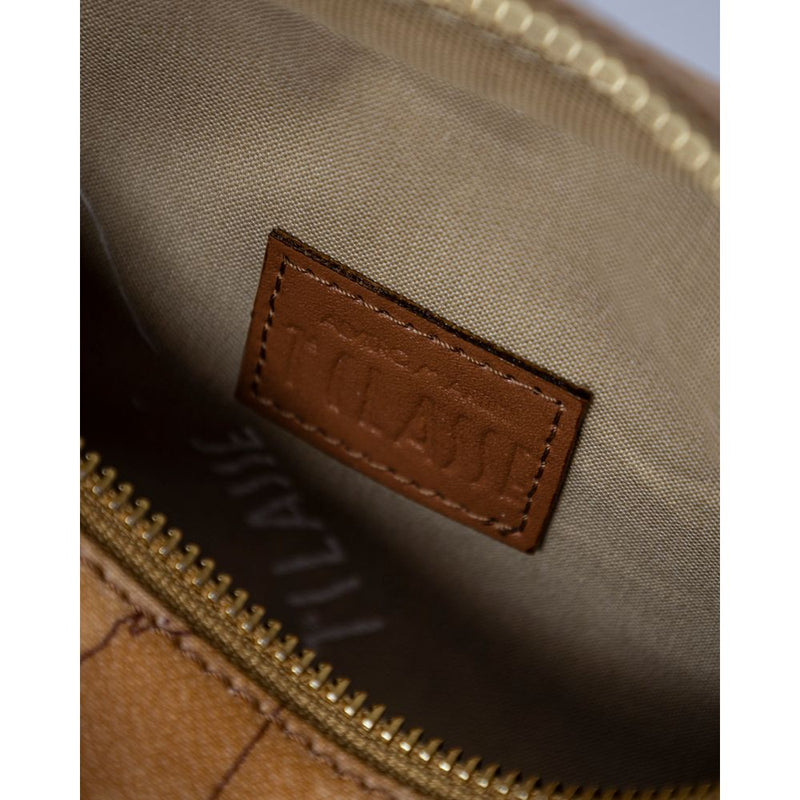 Beige Cotton Clutch Bag