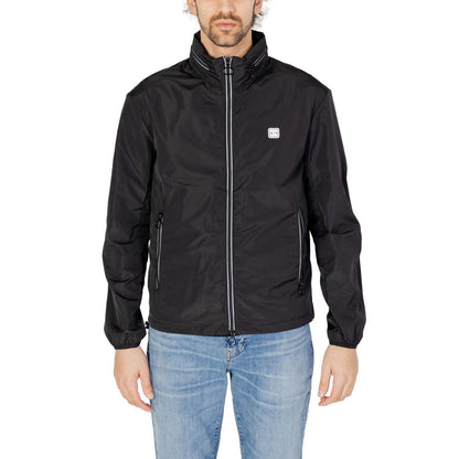 Black Polyester Jackets & Coat