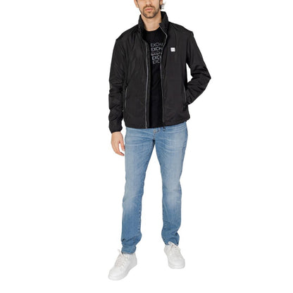 Black Polyester Jackets & Coat