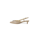 Beige Polyester High Heel