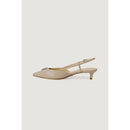 Beige Polyester High Heel