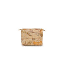 Beige Polyester Clutch Bag