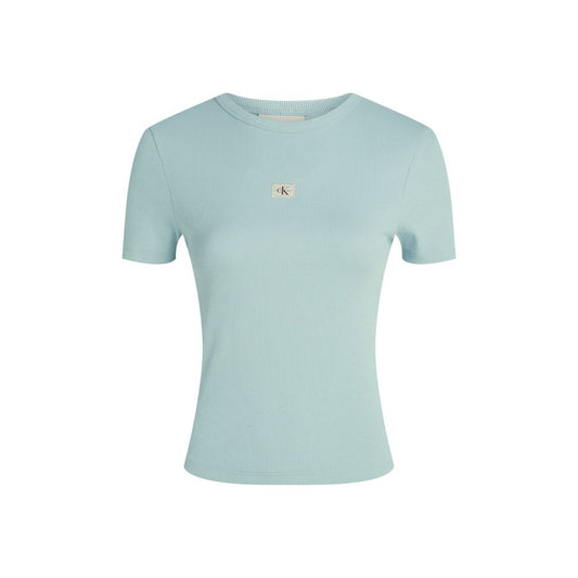 Turquoise Recycled Cotton T-Shirt