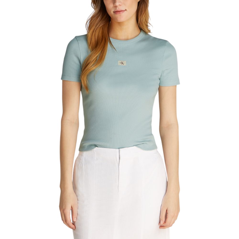 Turquoise Recycled Cotton T-Shirt
