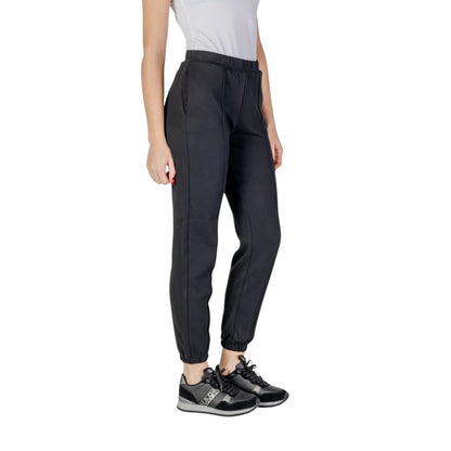 Black Polyester Joggers Workout Pant