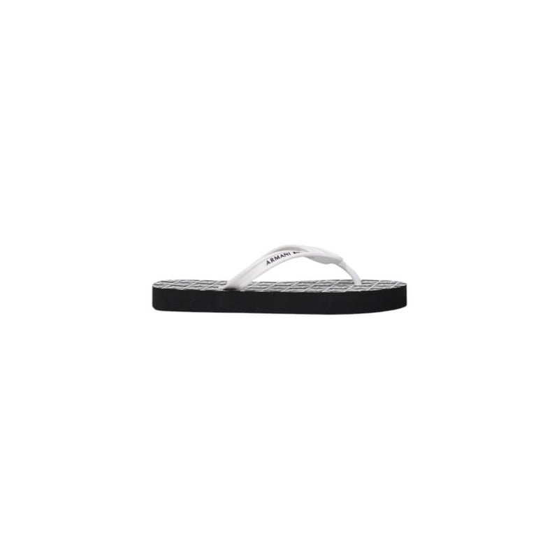 Black And White Rubber Flip-Flop Sandal