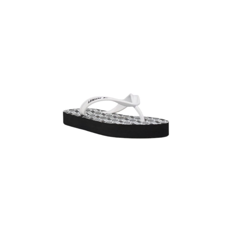 Black And White Rubber Flip-Flop Sandal
