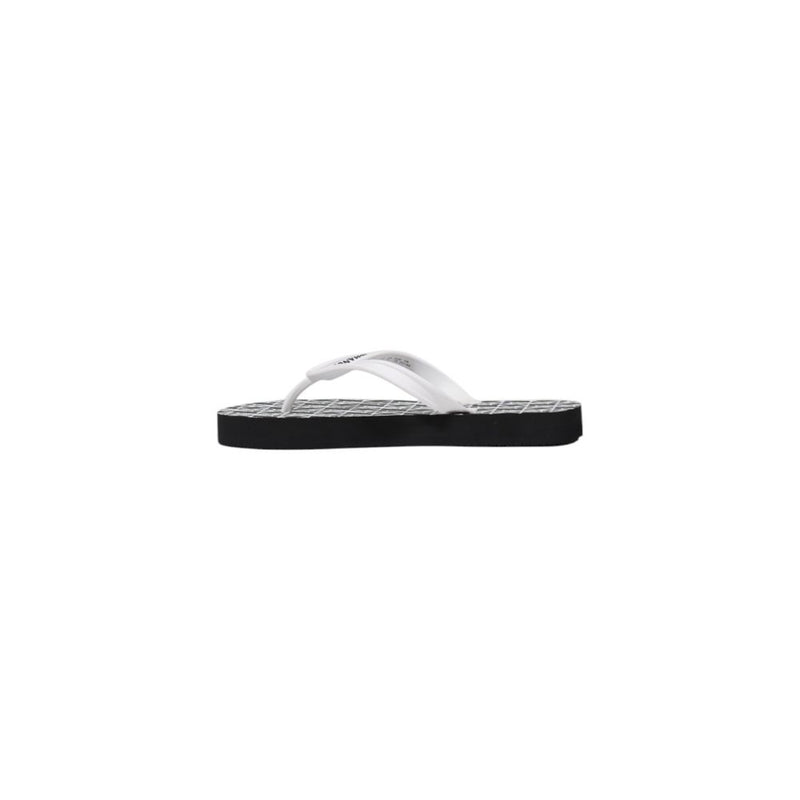 Black And White Rubber Flip-Flop Sandal
