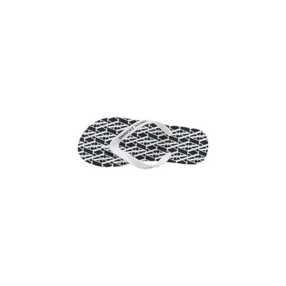Black And White Rubber Flip-Flop Sandal