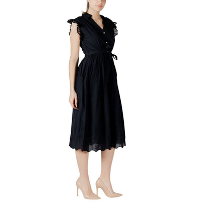 Black Cotton Midi