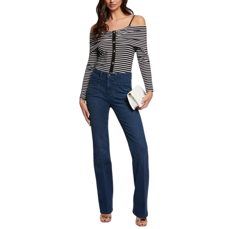 Black And White Viscose Long Sleeve