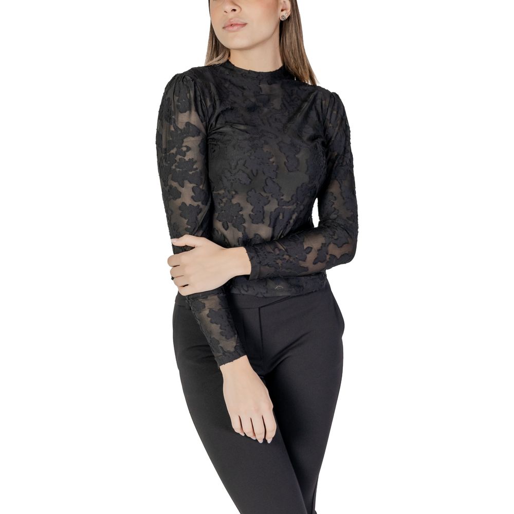 Black Polyester Long Sleeve
