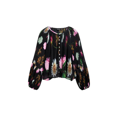 Black Polyester Blouse