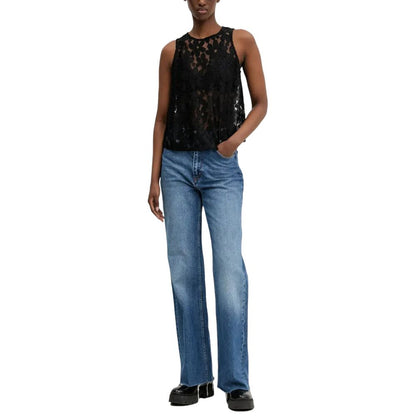 Black Polyester Tank Top