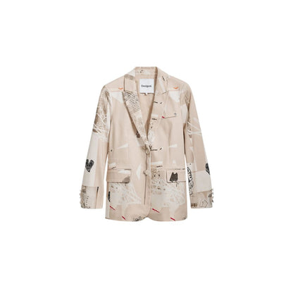 Beige Cotton Blazer