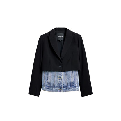 Black Cotton Blazer
