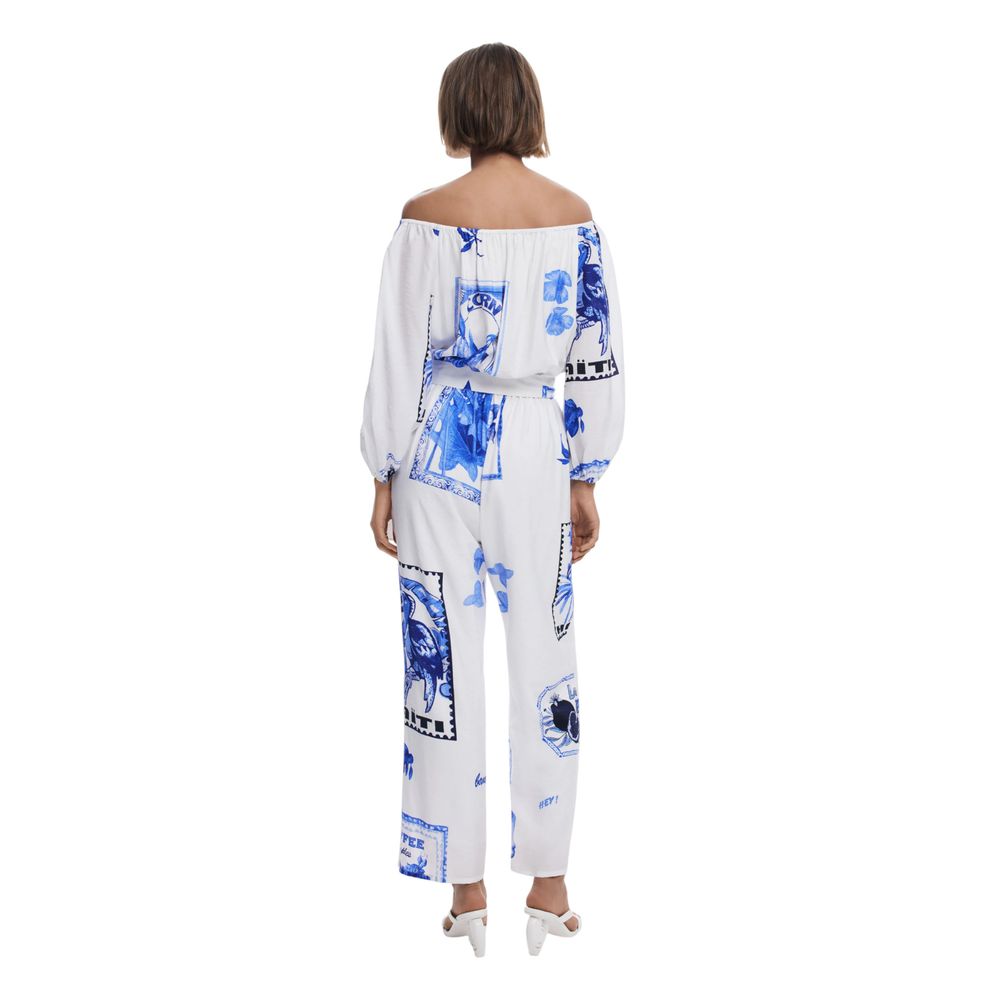 White Viscose Jumpsuit