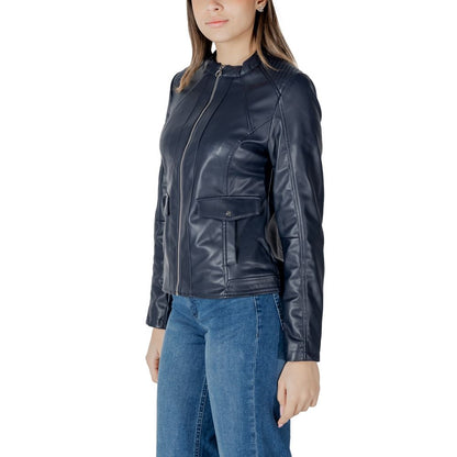 Black Polyester Jackets & Coat
