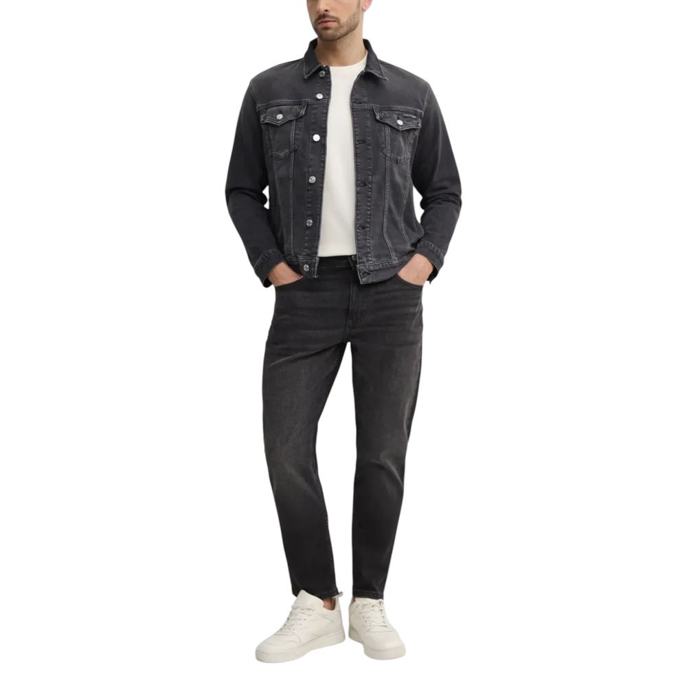 Black Cotton Relaxed Fit Jean