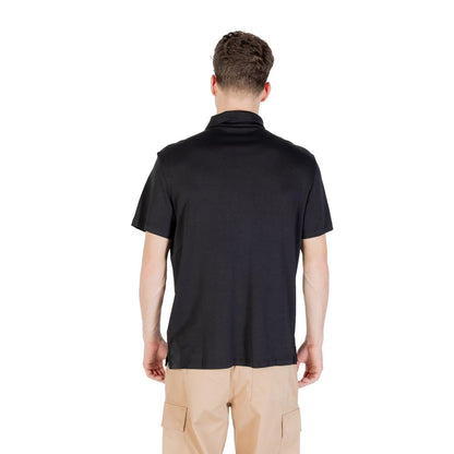 Black Cotton Polo Shirt