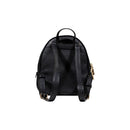 Black Artificial Leather Backpack