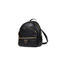 Black Artificial Leather Backpack