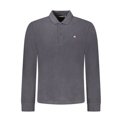 Black Cotton Men Polo Shirt