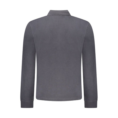 Black Cotton Men Polo Shirt